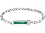 Armband Lacoste "Spelt", GrüN (Edelstahlfarben, GrüN), ArmbäNder, Herren, 21Cm, Edelstahl, Armband, Mit Emaille