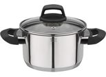Fleischtopf Gsw "Como", Silber (Edelstahlfarben), H:9,5Cm Ø:16Cm, TöPfe, Fleischtopf, Induktion