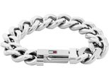 Armband Tommy Hilfiger "Wild", Silber (Edelstahlfarben), ArmbäNder, Herren, 19Cm, Edelstahl, Armband, Mit Emaille