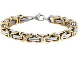 Edelstahlarmband Bruno Banani "Schmuck", Gold (Edelstahlfarben, Gelbgoldfarben), ArmbäNder, Damen, 21Cm, Edelstahl, Edelstahlarmband