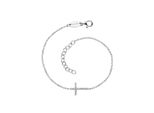 Silberarmband Engelsrufer "Armband Armkette Kreuz", Silber (Silberfarben, Kristallweiß, Kristallweiß), ArmbäNder, Damen, 20Cm, Silber 925 (Sterlingsilber), Silberarmband, Mit Zirkonia (Synth.)