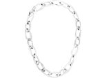 Edelstahlkette Calvin Klein "Harmonious Connection", Silber (Edelstahlfarben, Weiß), Halsketten, Damen, Edelstahl, L: 48, Edelstahlkette, Mit Glasstein