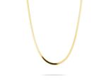Kette Ohne AnhäNger Liebeskind Berlin "Schmuck Geschenk Edelstahl Halskette The Long Sleek", Gold (Gelbgoldfarben), Halsketten, Damen, Edelstahl, L: 45 B: 3Mm, B:3Mm