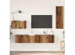 Maison Exclusive - Mobile Tv Da Parete Montaggio A Parete 4 Pezzi Legno Antico Materiale Ligneo