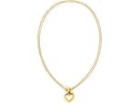 Kette Mit AnhäNger Tommy Hilfiger "Toggle Heart", Bunt (Gelbgoldfarben, Blau, Weiß, Rot), Halsketten, Damen, Edelstahl, L: 43 86 B: 2Mm, Mit Emaille, B:2Mm