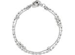 Armband Leonardo "Ilvi Clip&Mix", Silber (Edelstahlfarben), ArmbäNder, Damen, 18,5Cm, Edelstahl, Armband