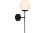 Applique Siena Nero 1 Luce Vetro Bianco E14
