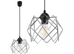 Lampada A Sospensione Glocke Stella 1 Luce, Paralume In Vetro Cromato, E27
