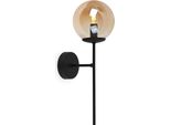Applique Siena Nero 1 Luce Vetro Miele E14
