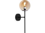 Applique Siena Cromo Nero 1 Luce Vetro Miele E14