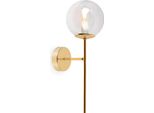 Applique Siena Gold 1 Luce In Vetro Trasparente E14