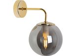 Applique Siena Gold 1 Luce Vetro Grigio Fumo E14
