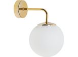 Applique Siena Gold 1 Luce Vetro Bianco E14