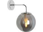 Applique Siena Cromo 1 Luce Vetro Grigio Fumo E14