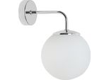 Applique Siena Cromo 1 Luce Vetro Bianco E14