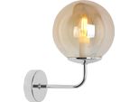 Applique Siena Cromo 1 Luce Vetro Miele E14