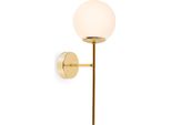 Applique Siena Gold 1 Luce Vetro Bianco E14