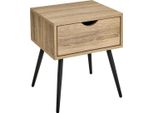Howhomely | Comodino - Comodino Con Cassetto - Marrone - 40 X 35 X 50 Cm - Comodino