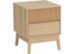 Howhomely | Comodino - Comodino Con Due Cassetti - 40 X 39 X 48 Cm - Marrone - Tavolino