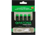Patona Premium USB-C 4X Batterie Aaa Al Litio 1,5V 750Mwh Con Cavo Di Ricarica USB-C 1 A 2