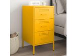 Vidaxl Comodino Giallo Senape 36X39X68 Cm Acciaio