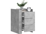 Vidaxl Comodino Grigio Cemento 45X50X65 Cm Materiale A Base Di Legno