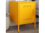 Vidaxl Comodino Giallo Senape 36X39X50,5 Cm Acciaio