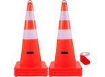 Cono Di Sicurezza - Cono Stradale 6 X 28 Pollici - Arancione - Collari Riflettenti - Cono Stradale