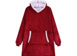 Verk 24558 Felpa Con Cappuccio Tv, Oversize, Rosso
