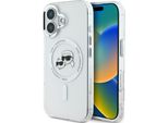 Karl Lagerfeld Klhmp16Shlskih Iphone16 6.1 BiałY/Bianco Custodia Rigida Iml Metallo Karl Head Magsafe