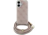 Guess Guhcp16Shc4Sep Iphone 16 6.1 RóżOwy/Pink Hardcase Crossbody Cord 4G Print