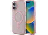 Guess Guhmp16Shfgerep Iphone 16 6.1 RóżOwy/Pink Custodia Rigida Iml Glitter Circle Magsafe