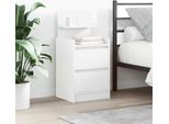 Vidaxl Comodini Con 2 Cassetti 2 Pz. Bianco 38X34X80 Cm