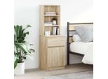 Vidaxl Comodino Rovere Sonoma 39X35X125 Cm Materiale A Base Di Legno