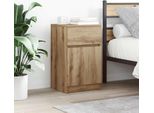 Vidaxl Comodini 2 Pz. Rovere Artigianale 39X35X65 Cm Materiale A Base Di Legno