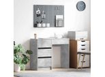 Maison Exclusive - Scrivania In Cemento Grigio 90 X 37,5 X 75 Cm Materiale Ligneo