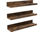 Set Di 3 Mensole Da Parete In Legno