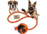 Giocattolo Per Cani Resistente: Palla In Gomma Con Corda
