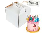 Brand4Cake Scatola Per Torte Bianca 26×26×25 Cm, 3 Strati