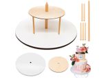 Brand4Cake Alzata Per Dolci A 2 Livelli 30/18 Cm Bianco