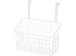 Howhomely | Cestino In Metallo - Cestino Per Porta - In Metallo - 26 X 17 X 28 Cm - Bianco - Cestino Da Appendere