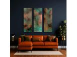 Copperandcraft Murale In Rame, Trittico In Metallo, Decorazione Murale Fatta A Mano, Arte Astratta, Design Rustico, 3 Pannelli, Interior Design