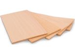 Metrie | Piastra In Legno Massiccio, 125 X 70 X 3 Mm, Faggio, 1 Pezzo