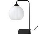 Lampada Da Tavolo Costa Nera A 1 Luce, Vetro Bianco Sferico E27