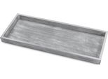 2.06 Vassoio In Legno Bianco/Grigio - Circa 40 X 17 Cm - Vassoio Decorativo Per Candele
