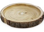 1.05 Vassoio Decorativo Rotondo Ricavato Da Un Disco D'albero - Ø 30 Cm Circa - Vassoio Per Candele In Legno