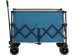 Carro Da Spiaggia Sweiko, Carro Pieghevole Da 220 Libbre Con Grandi Ruote Carro Pieghevole, Carrello Da Giardino Pieghevole Resistente Da 300 Litri Con Grandi Ruote Da Spiaggia Per Tutti I Terreni E Portabevande. Blu