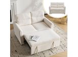 Divano Letto Sweiko Con Funzione Letto]Divano Moderno A 2 Posti / Divano Letto Pieghevole Con Funzione Estraibile / Schienale Regolabile / Inclusi Grandi Cuscini Per Lo Schienale / Salvaspazio Per Piccoli Soggiorni