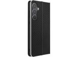 Avizar, Folio Case Galaxy S25 Fe Carbon Metal Frame Card Holder, Nero