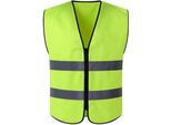 Inf Gilet Di Sicurezza Riflettente Ad Alta Visibilità - Giallo Fluorescente (2 Pezzi) - Taglia Unica